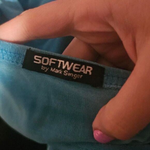 Blue stretch 3/4 sleeve cardigan cottagecore indie blouse - Picture 4 of 4